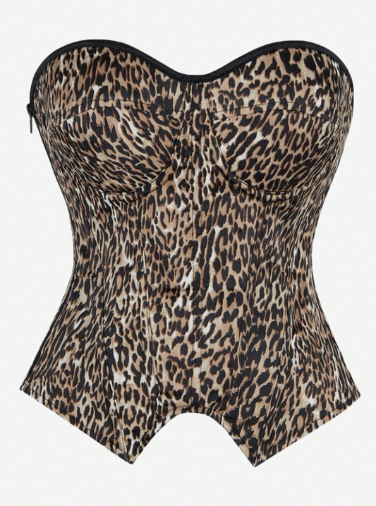 Gold Brocade Expert Waist Training Overbust Corset