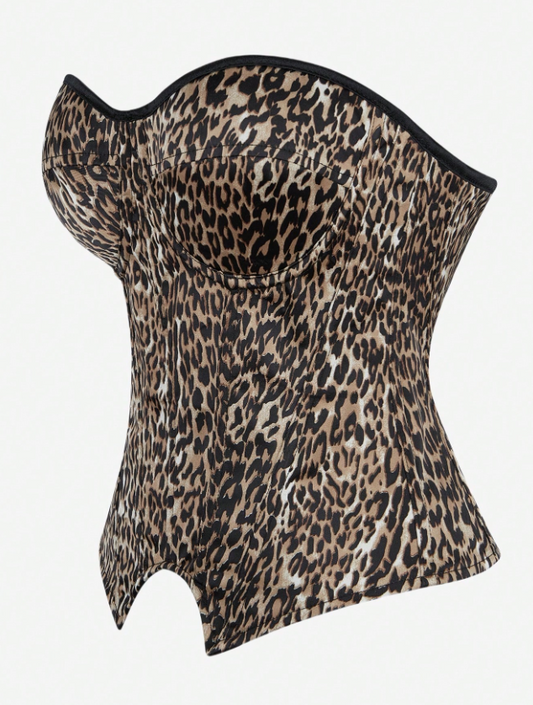 Gold Brocade Expert Waist Training Overbust Corset