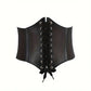 Black Faux Leather Corset Inspired Belt