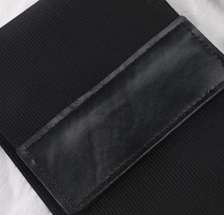 Black Faux Leather Corset Inspired Belt