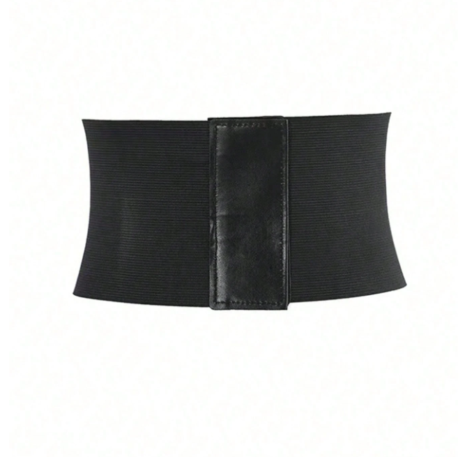 Black Faux Leather Corset Inspired Belt