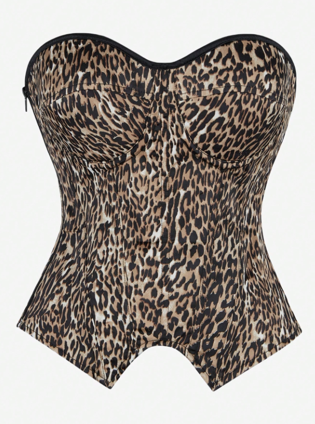 Gold Brocade Expert Waist Training Overbust Corset