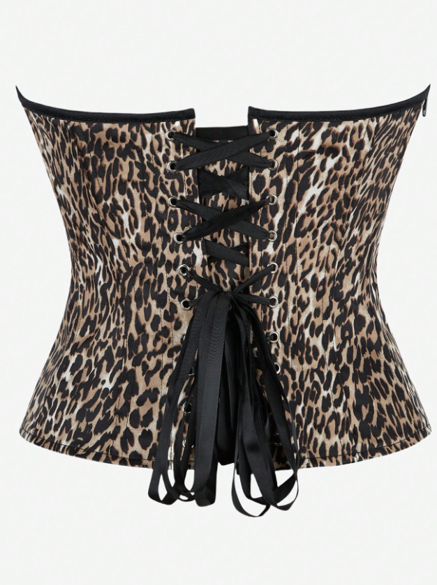 Gold Brocade Expert Waist Training Overbust Corset