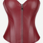 CORSET BUSTIER EN SIMILICUIR ROUGE