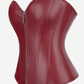 CORSET BUSTIER EN SIMILICUIR ROUGE